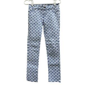 NEW Vineyard Vines Blue & White Guatavia Print Jeans Cotton Blend Girl's 12